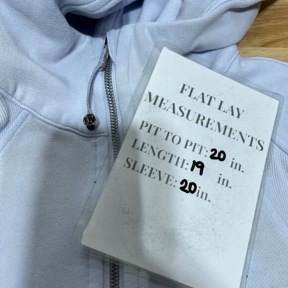 Lululemon Scuba Oversized Half Zip Hoodie Light Blue Women XS/S Crop flawed - Picture 11 of 11